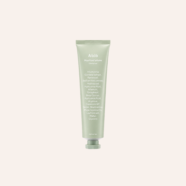 Crème visage Abib Heartleaf Creme Calming Tube 75ml skincare coréenne Joia