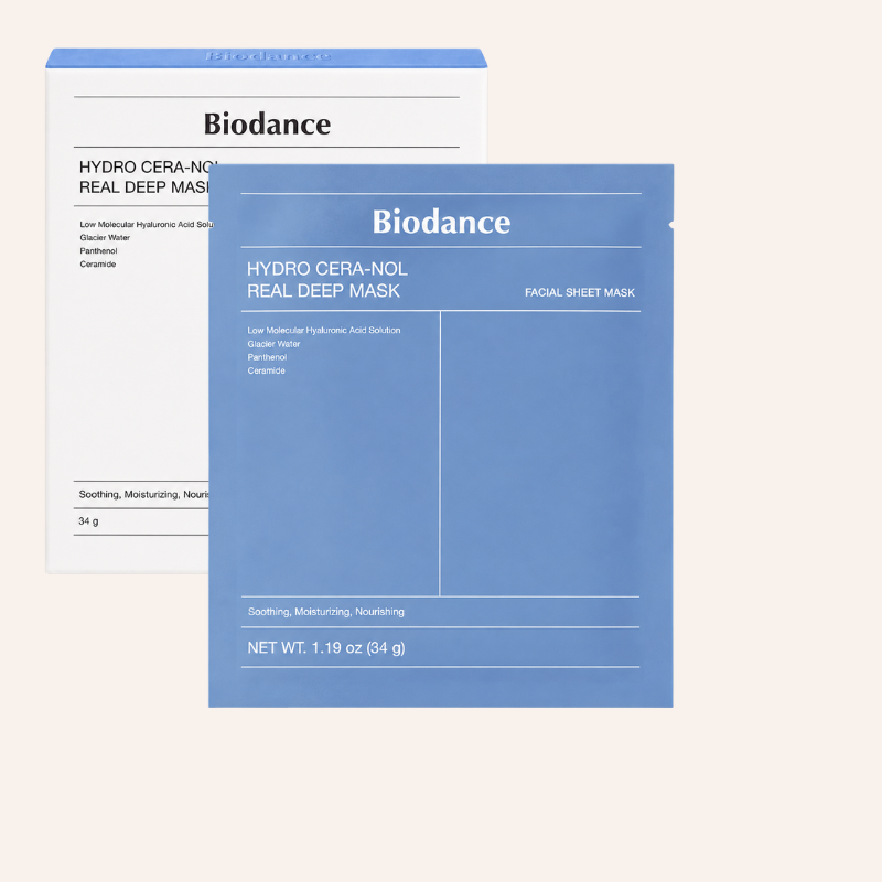 Masque visage Biodance Hydro Cera-Nol Real Deep Mask skincare coréenne Joia