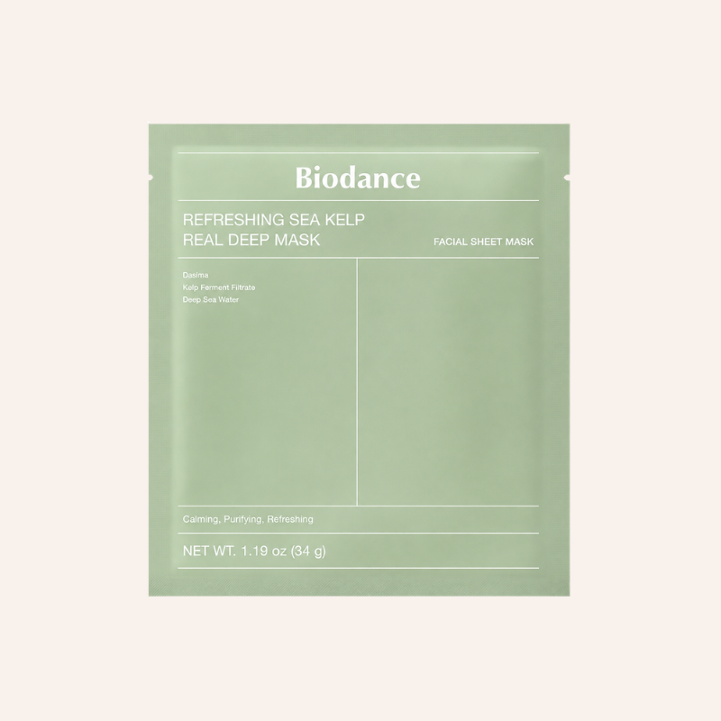 Masque visage Biodance Refreshing Sea Kelp Real Deep Mask skincare coréenne Joia