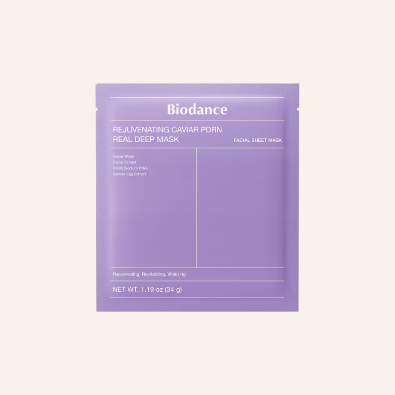 Masque hydrogel Biodance Rejuvenating Caviar PDRN Real Deep Mask 34g skincare coréenne Joia