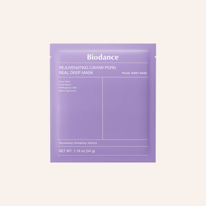 Masque hydrogel Biodance Rejuvenating Caviar PDRN Real Deep Mask 34g skincare coréenne Joia