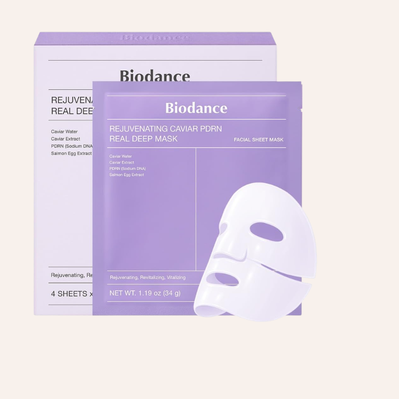 Masque hydrogel Biodance Rejuvenating Caviar PDRN Real Deep Mask 34g skincare coréenne Joia