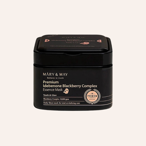 Masques tissu Mary&May Premium Idebenone Blackberry Complex Essence Mask 20pcs skincare coréenne Joia