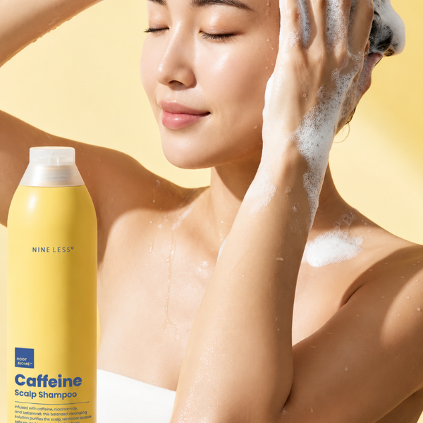 Shampooing cuir chevelu Nineless Root-Biome Caffeine Scalp Shampoo 300ml skincare coréenne Joia
