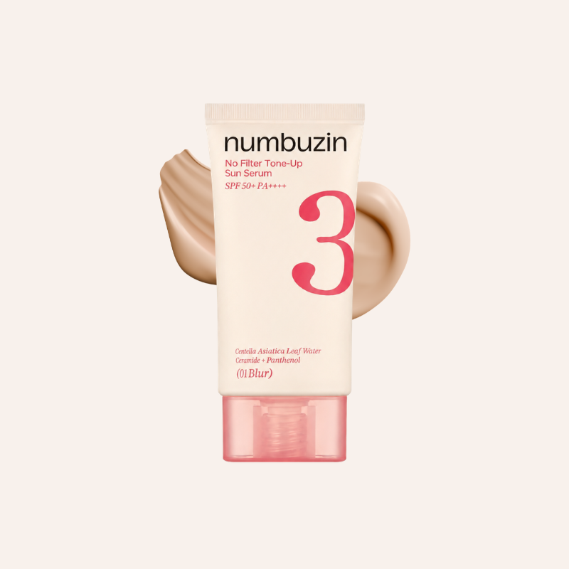Sérum solaire teinté Numbuzin No.3 No Filter Tone-Up Sun Serum 01 Blur 50ml skincare coréenne Joia