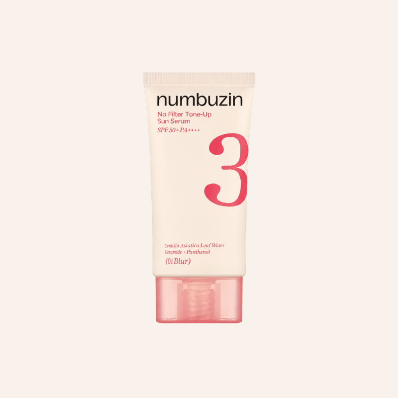 Sérum solaire teinté Numbuzin No.3 No Filter Tone-Up Sun Serum 01 Blur 50ml skincare coréenne Joia