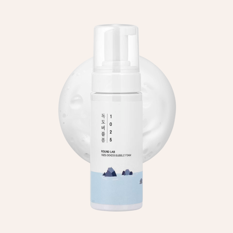 Mousse nettoyante Round Lab 1025 Dokdo Bubble Foam 150ml skincare coréenne Joia