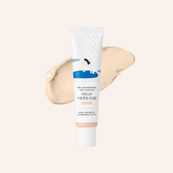 Crème solaire teintée Round Lab Birch Moisture Tone-Up Sunscreen 50ml skincare coréenne Joia
