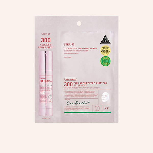 Masque visage Vt Cosmetics Collagen Reedle Shot 300 2 Step Mask skincare coréenne Joia